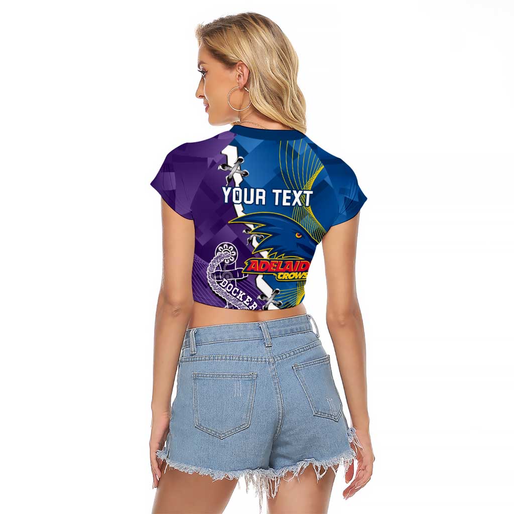 Personalised Crows and Dockers Raglan Cropped T Shirt Dynamic Sporty Version
