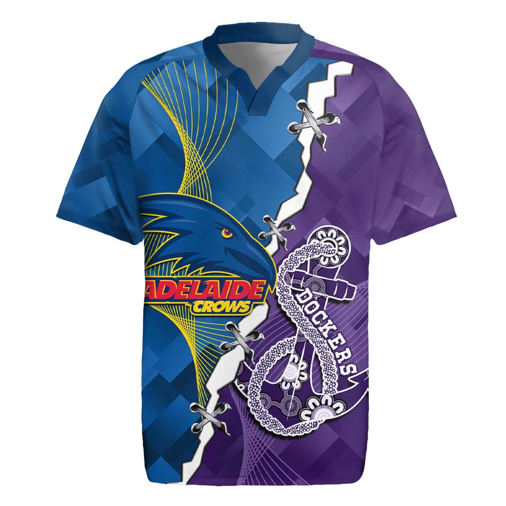Personalised Crows and Dockers Rugby Jersey Dynamic Sporty Version