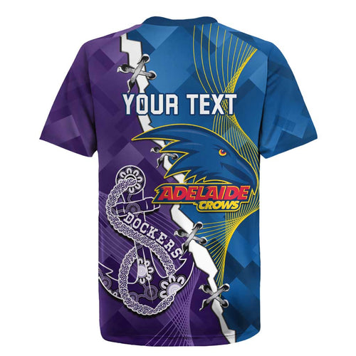 Personalised Crows and Dockers Rugby Jersey Dynamic Sporty Version
