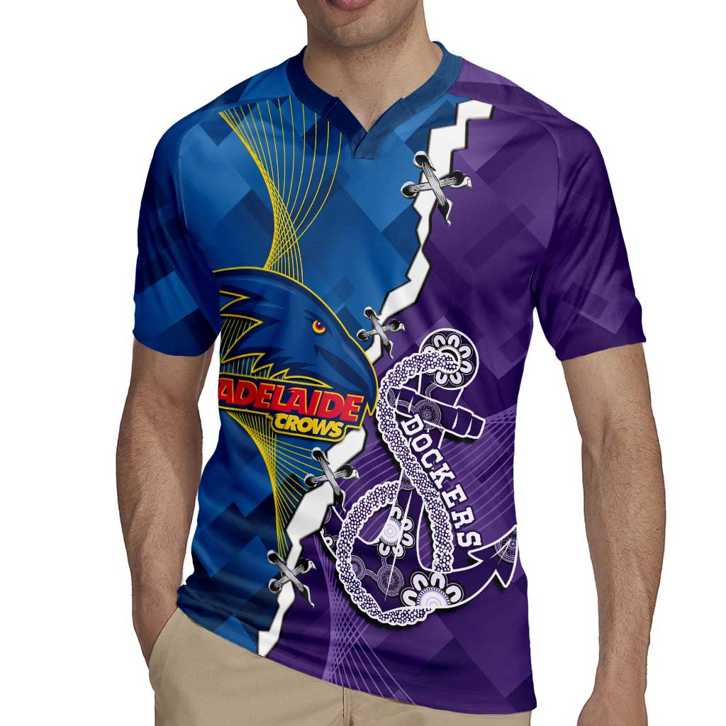 Personalised Crows and Dockers Rugby Jersey Dynamic Sporty Version