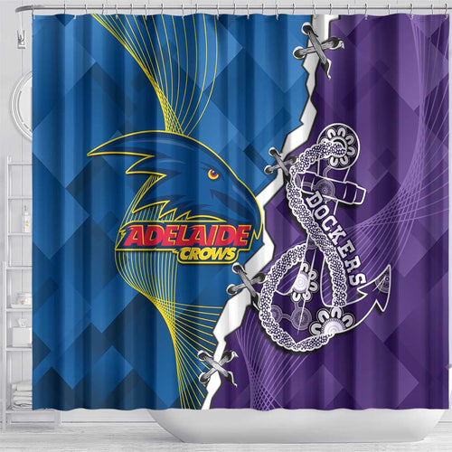 Crows and Dockers Shower Curtain Dynamic Sporty Version