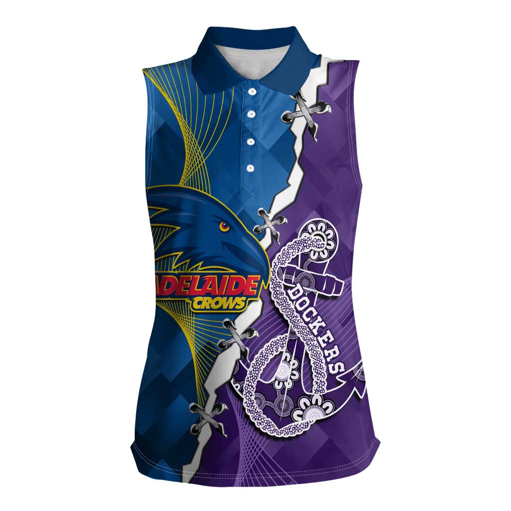Personalised Crows and Dockers Women Sleeveless Polo Shirt Dynamic Sporty Version