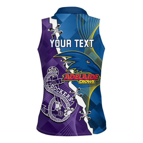 Personalised Crows and Dockers Women Sleeveless Polo Shirt Dynamic Sporty Version