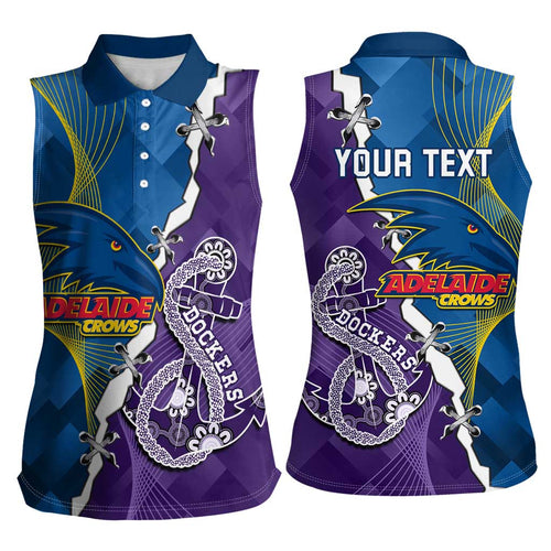 Personalised Crows and Dockers Women Sleeveless Polo Shirt Dynamic Sporty Version