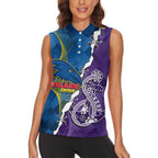 Personalised Crows and Dockers Women Sleeveless Polo Shirt Dynamic Sporty Version