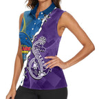 Personalised Crows and Dockers Women Sleeveless Polo Shirt Dynamic Sporty Version
