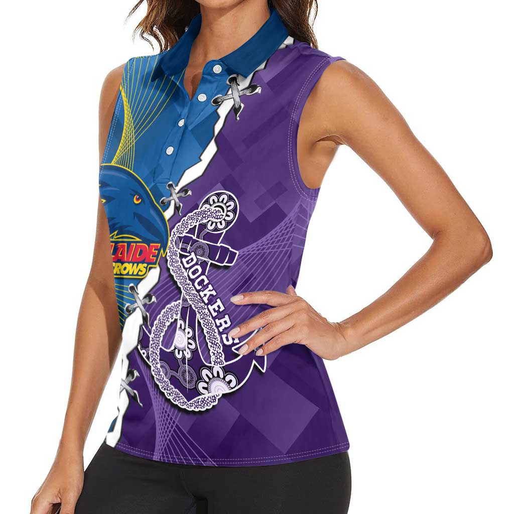 Personalised Crows and Dockers Women Sleeveless Polo Shirt Dynamic Sporty Version