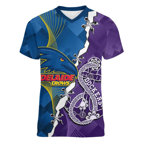Personalised Crows and Dockers Women V-Neck T-Shirt Dynamic Sporty Version