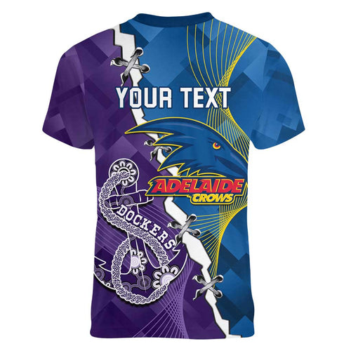 Personalised Crows and Dockers Women V-Neck T-Shirt Dynamic Sporty Version
