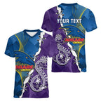 Personalised Crows and Dockers Women V-Neck T-Shirt Dynamic Sporty Version