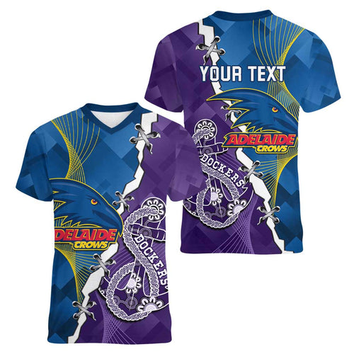 Personalised Crows and Dockers Women V-Neck T-Shirt Dynamic Sporty Version