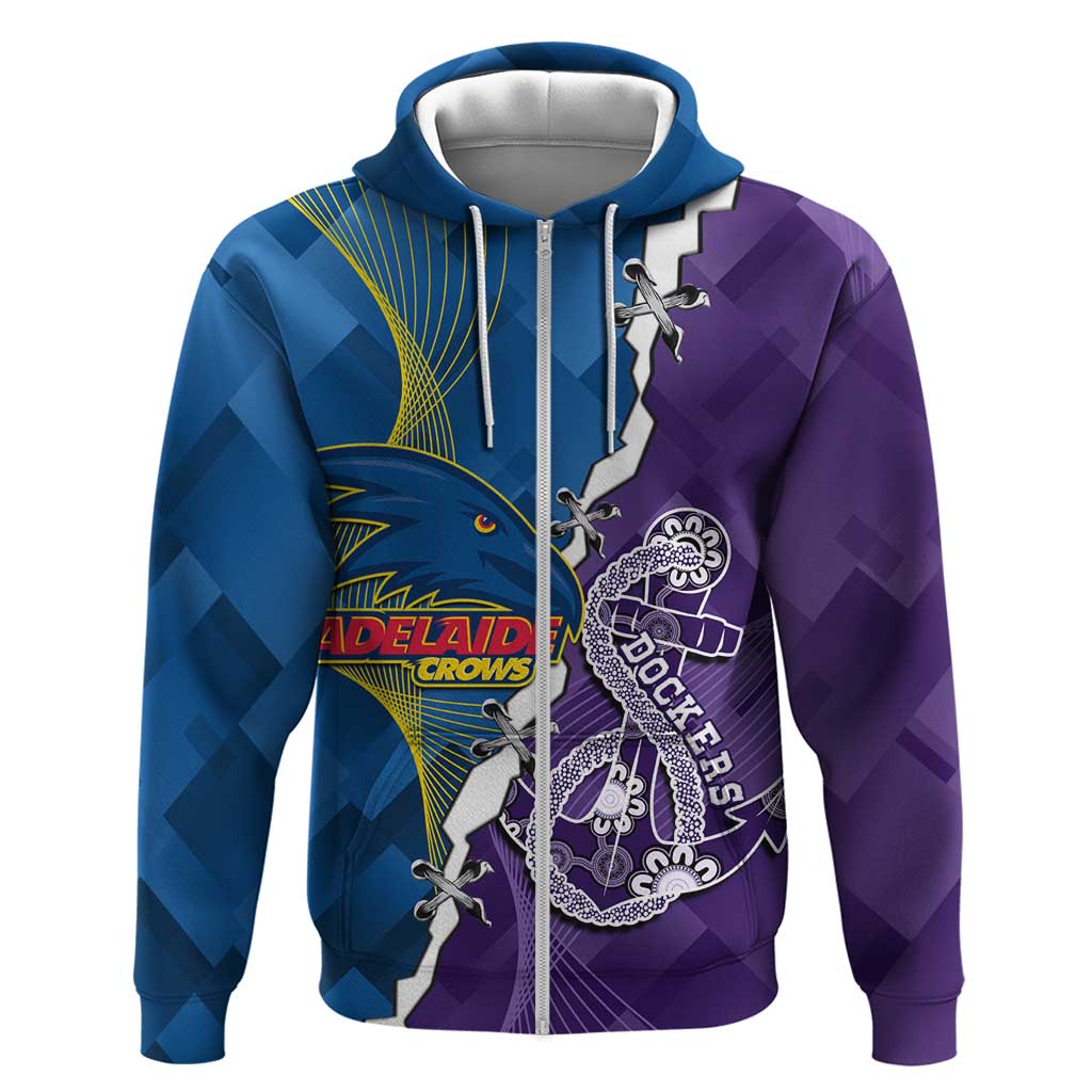 Personalised Crows and Dockers Zip Hoodie Dynamic Sporty Version