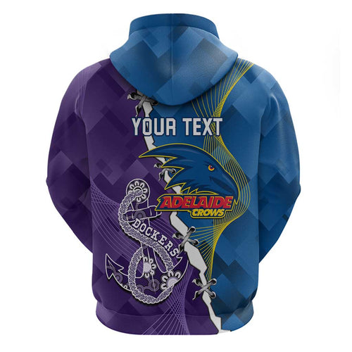 Personalised Crows and Dockers Zip Hoodie Dynamic Sporty Version
