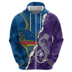 Personalised Crows and Dockers Zip Hoodie Dynamic Sporty Version