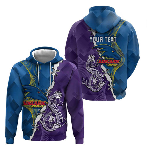Personalised Crows and Dockers Zip Hoodie Dynamic Sporty Version