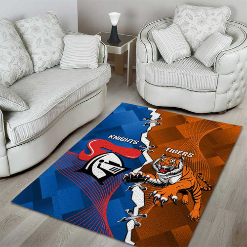 Knights and Tigers Area Rug Dynamic Sporty Version
