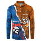 Personalised Knights and Tigers Button Sweatshirt Dynamic Sporty Version