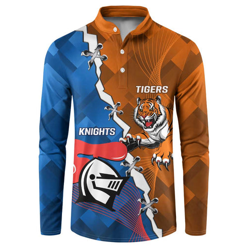 Personalised Knights and Tigers Button Sweatshirt Dynamic Sporty Version