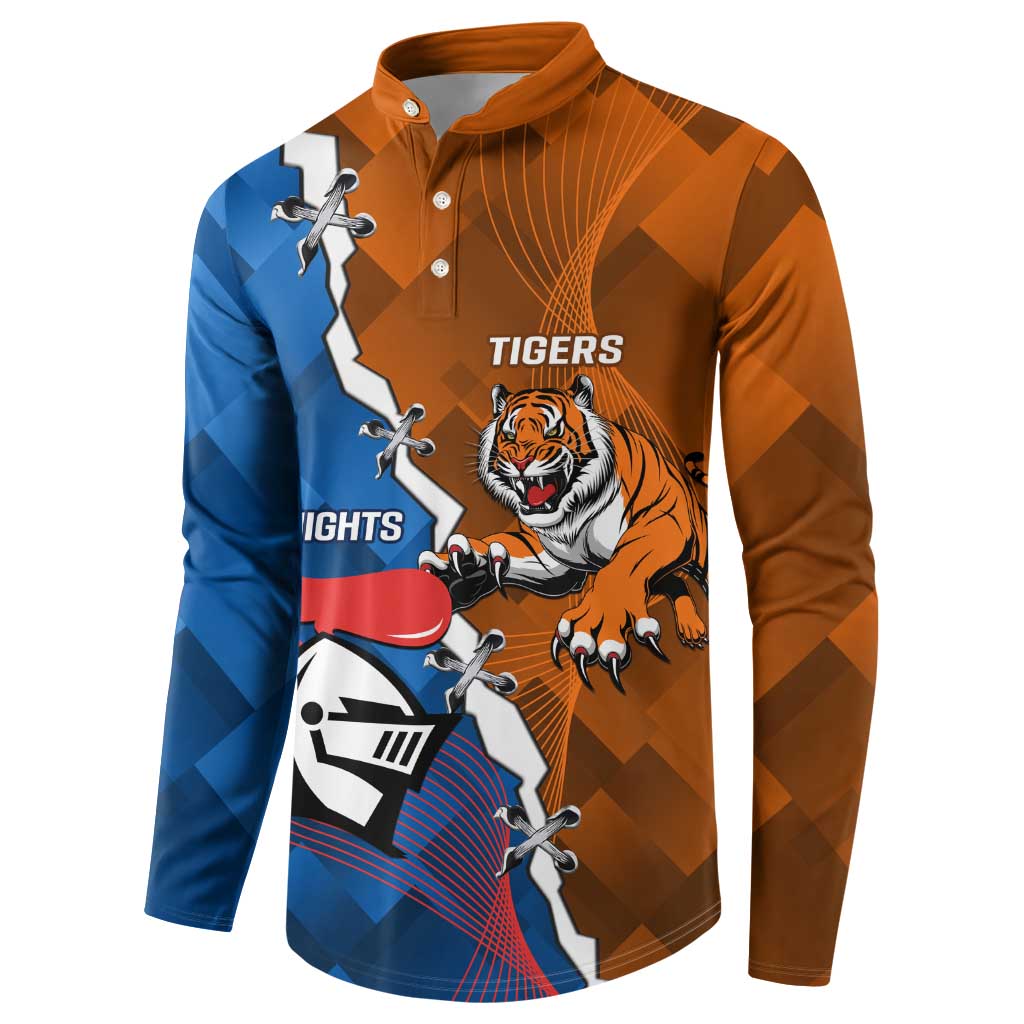 Personalised Knights and Tigers Button Sweatshirt Dynamic Sporty Version