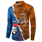 Personalised Knights and Tigers Button Sweatshirt Dynamic Sporty Version