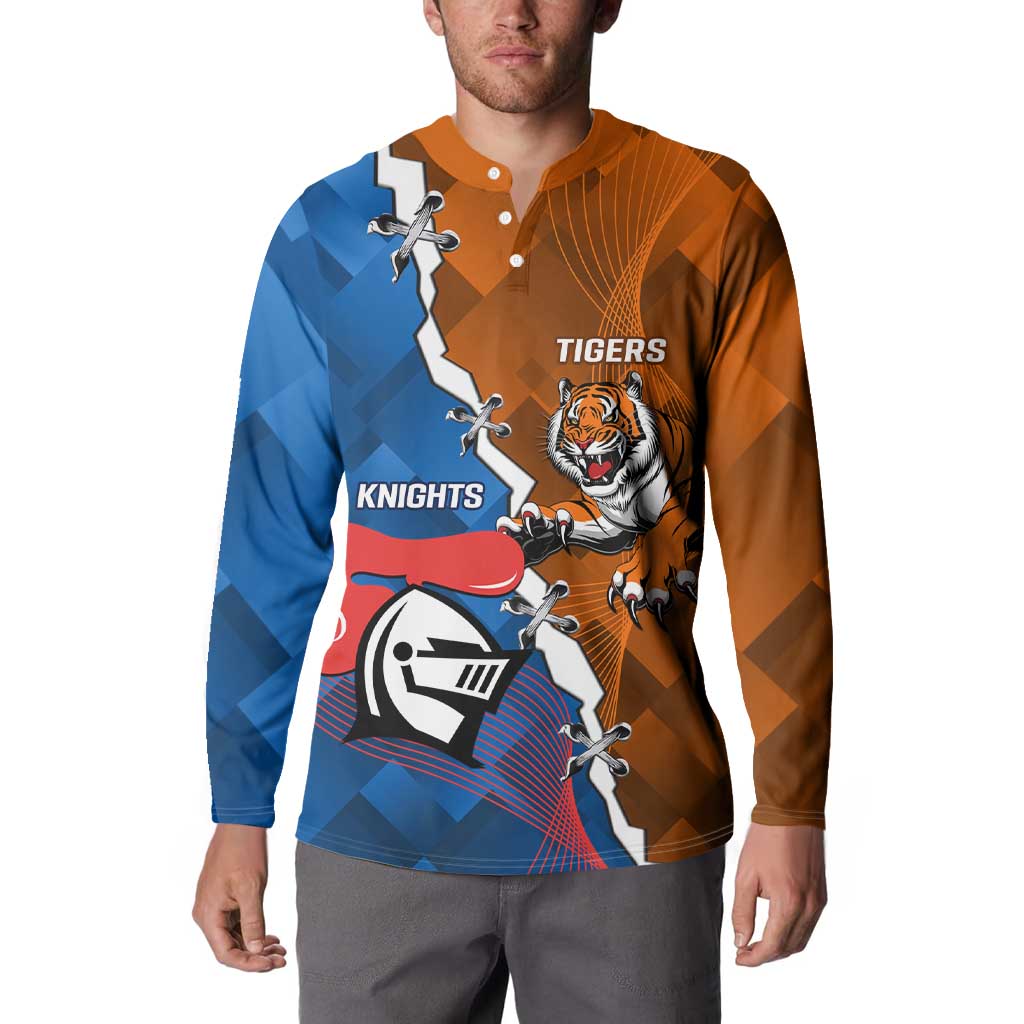 Personalised Knights and Tigers Button Sweatshirt Dynamic Sporty Version