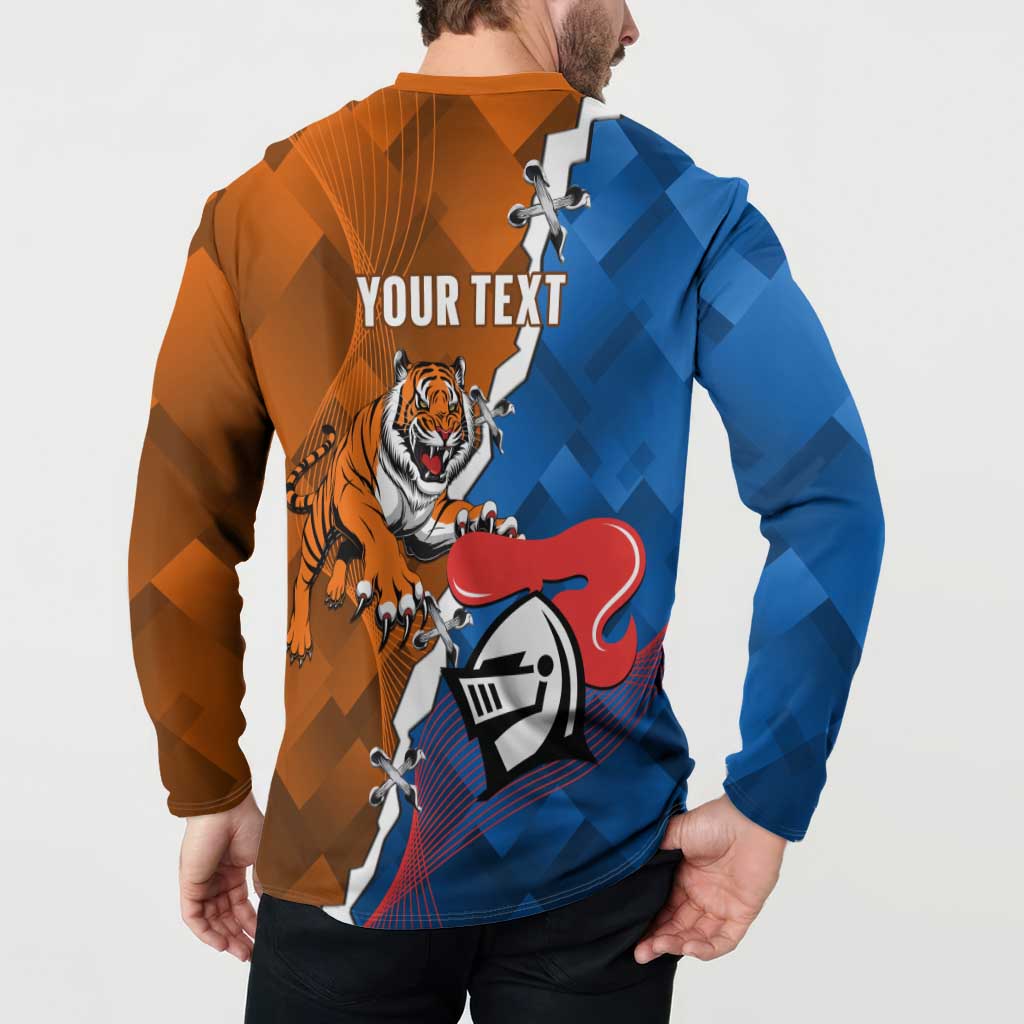 Personalised Knights and Tigers Button Sweatshirt Dynamic Sporty Version