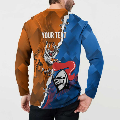 Personalised Knights and Tigers Button Sweatshirt Dynamic Sporty Version