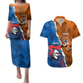 Personalised Knights and Tigers Couples Matching Puletasi and Hawaiian Shirt Dynamic Sporty Version