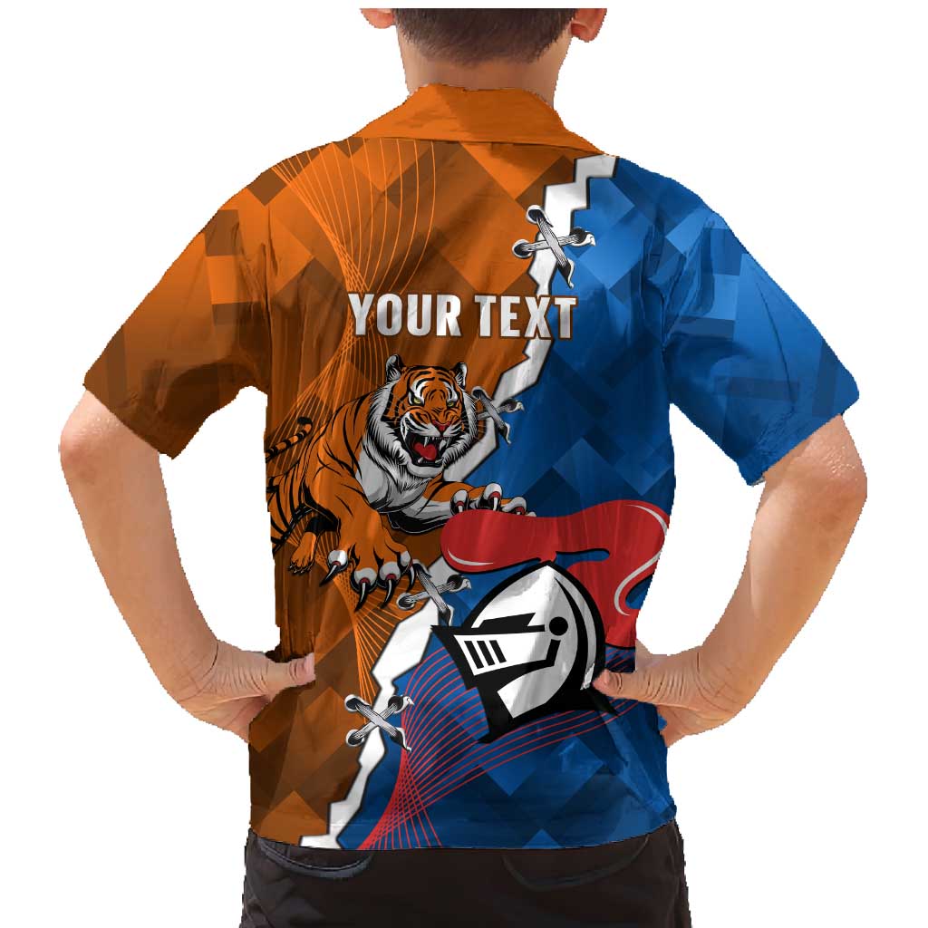 Personalised Knights and Tigers Family Matching Mermaid Dress and Hawaiian Shirt Dynamic Sporty Version