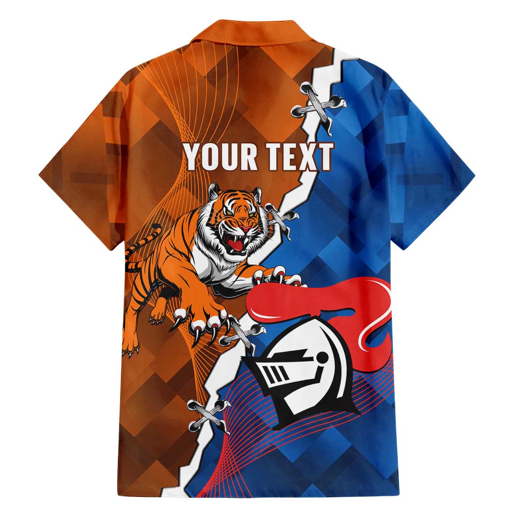 Personalised Knights and Tigers Family Matching Summer Maxi Dress and Hawaiian Shirt Dynamic Sporty Version