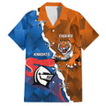 Personalised Knights and Tigers Family Matching Tank Maxi Dress and Hawaiian Shirt Dynamic Sporty Version