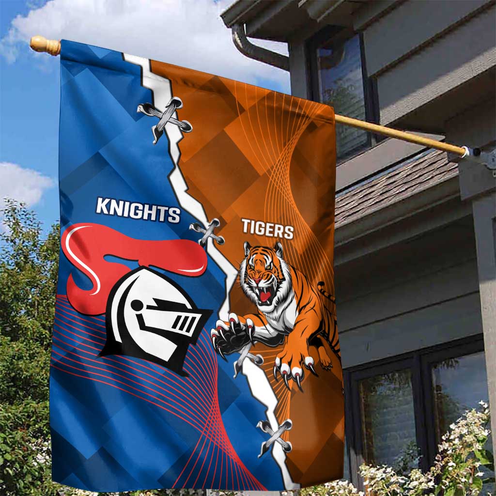 Knights and Tigers Garden Flag Dynamic Sporty Version