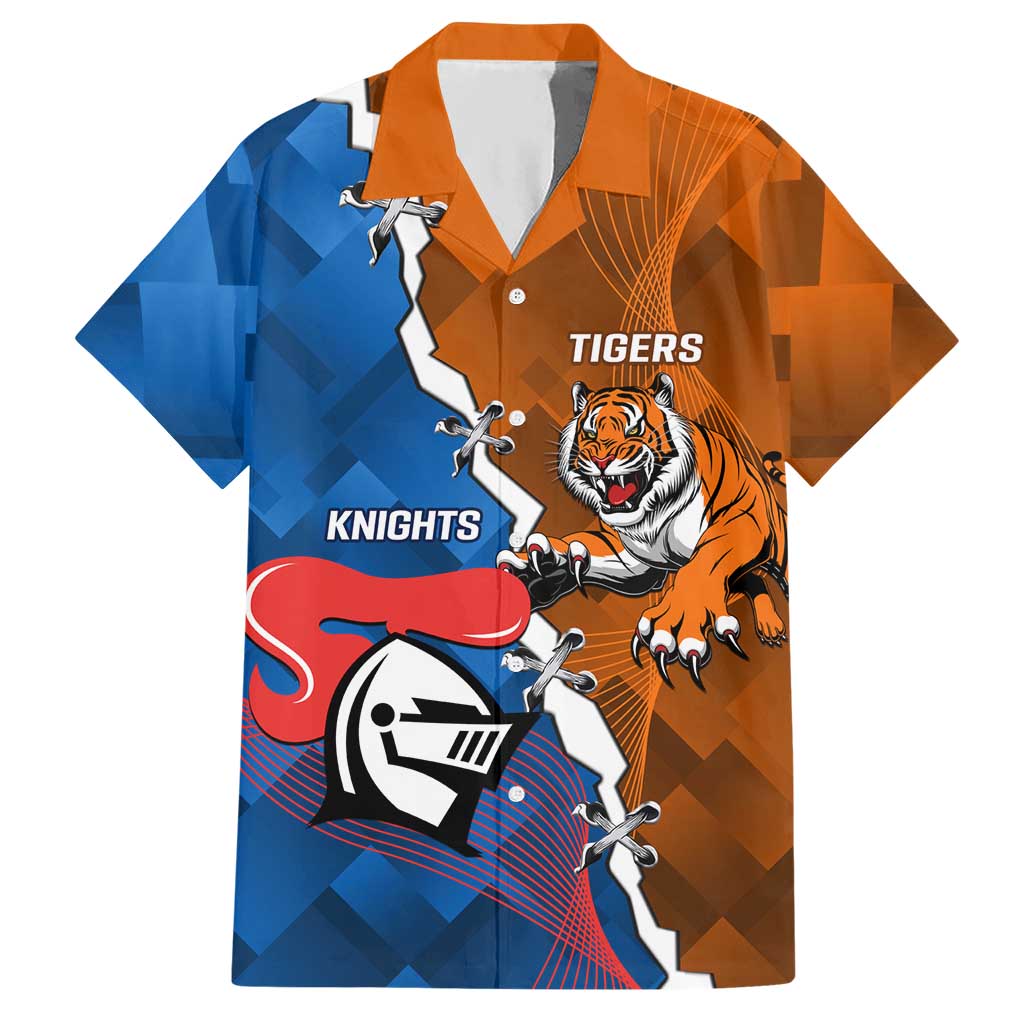 Personalised Knights and Tigers Hawaiian Shirt Dynamic Sporty Version