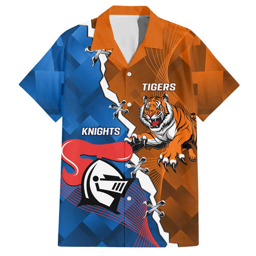 Personalised Knights and Tigers Hawaiian Shirt Dynamic Sporty Version