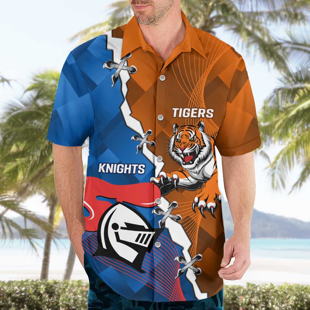 Personalised Knights and Tigers Hawaiian Shirt Dynamic Sporty Version