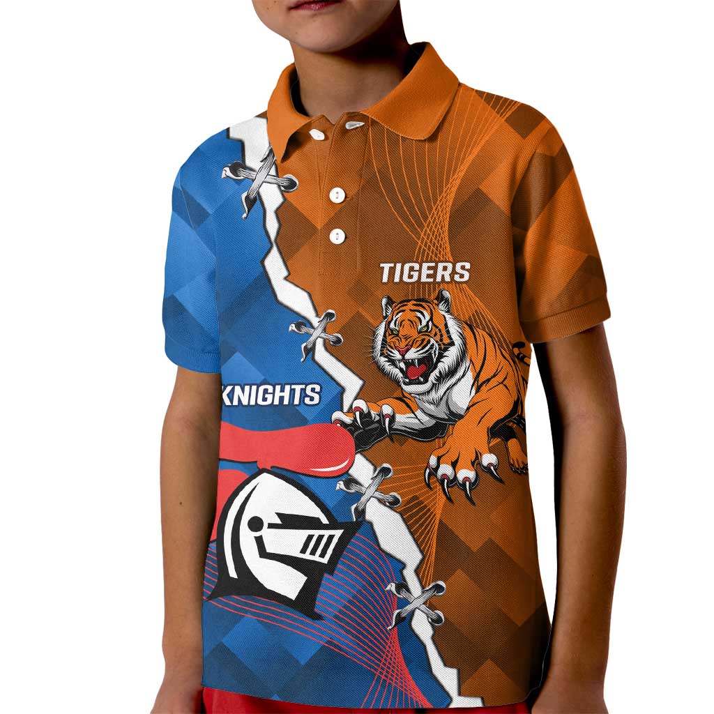 Personalised Knights and Tigers Kid Polo Shirt Dynamic Sporty Version