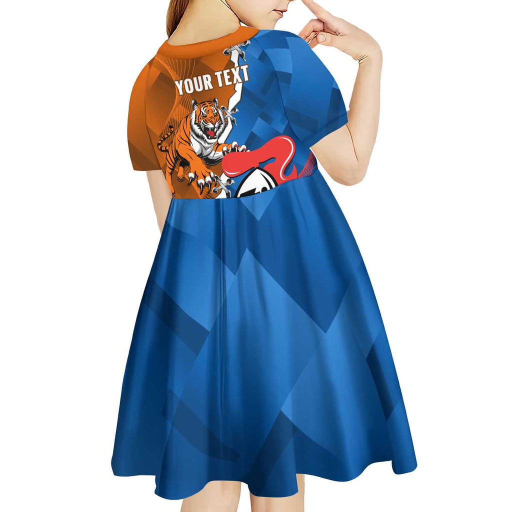 Personalised Knights and Tigers Kid Short Sleeve Dress Dynamic Sporty Version