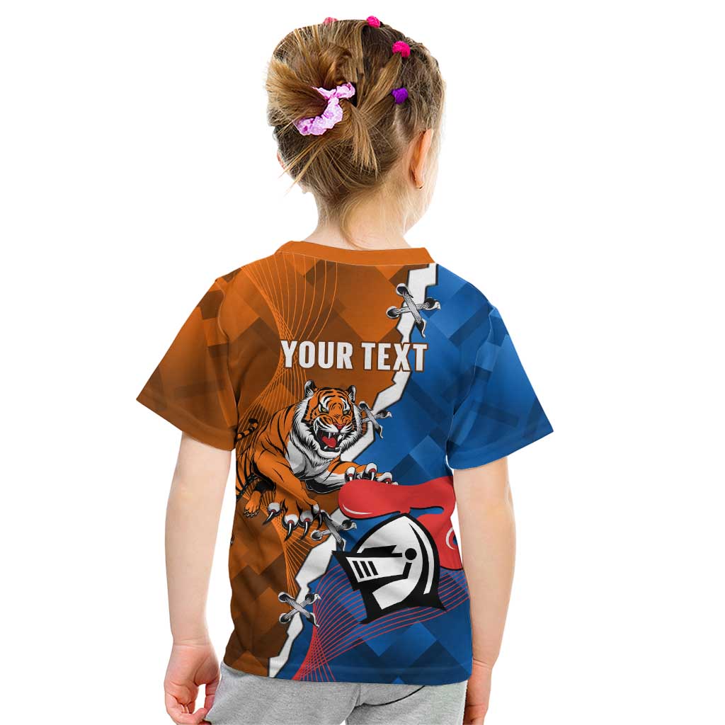 Personalised Knights and Tigers Kid T Shirt Dynamic Sporty Version