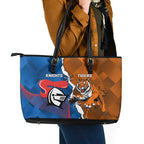 Knights and Tigers Leather Tote Bag Dynamic Sporty Version
