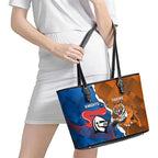 Knights and Tigers Leather Tote Bag Dynamic Sporty Version