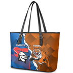 Knights and Tigers Leather Tote Bag Dynamic Sporty Version