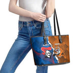 Knights and Tigers Leather Tote Bag Dynamic Sporty Version