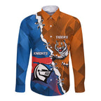 Personalised Knights and Tigers Long Sleeve Button Shirt Dynamic Sporty Version