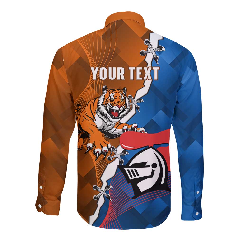 Personalised Knights and Tigers Long Sleeve Button Shirt Dynamic Sporty Version