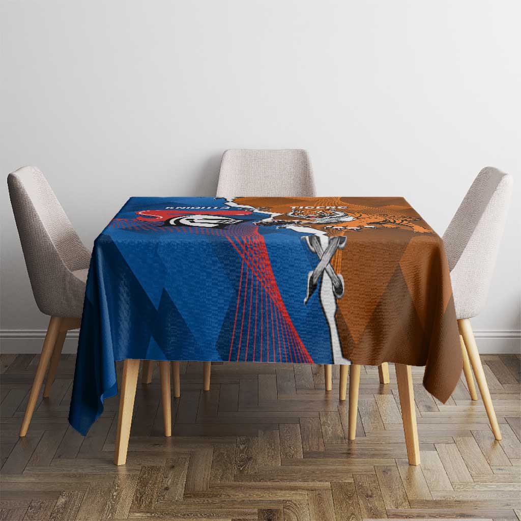 Knights and Tigers Tablecloth Dynamic Sporty Version