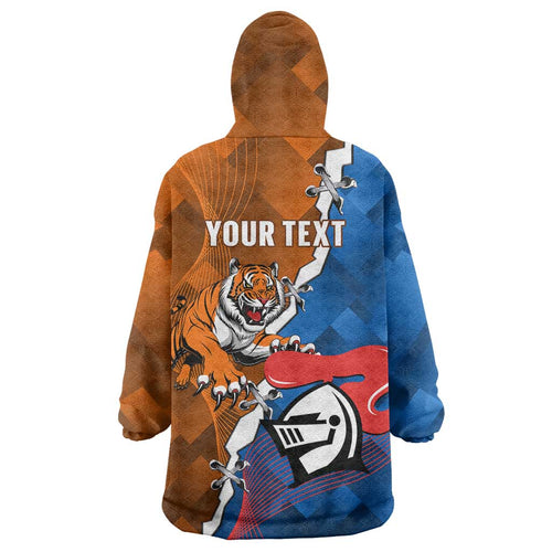 Personalised Knights and Tigers Wearable Blanket Hoodie Dynamic Sporty Version