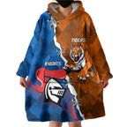 Personalised Knights and Tigers Wearable Blanket Hoodie Dynamic Sporty Version