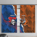 Knights and Tigers Window Curtain Dynamic Sporty Version