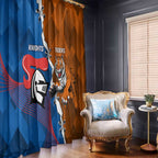 Knights and Tigers Window Curtain Dynamic Sporty Version