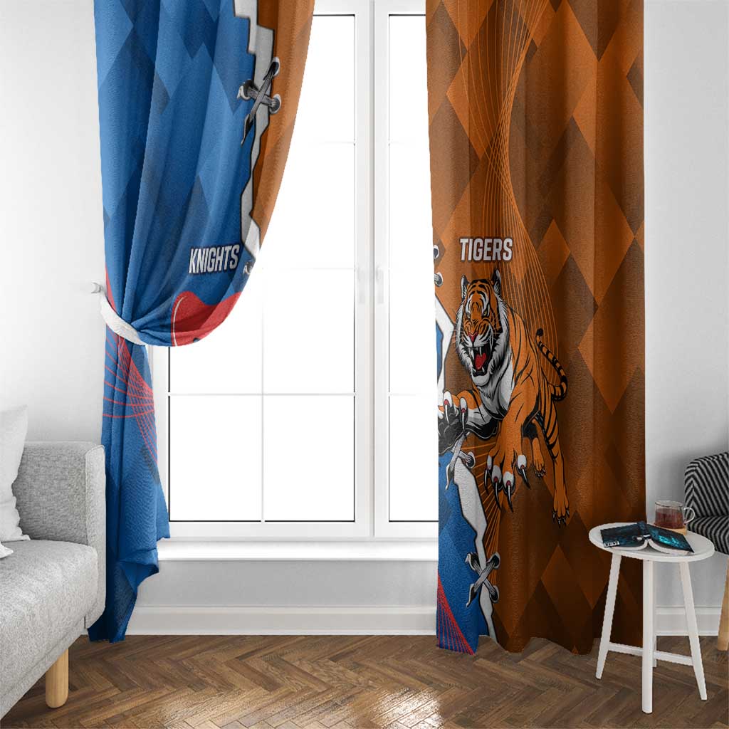 Knights and Tigers Window Curtain Dynamic Sporty Version